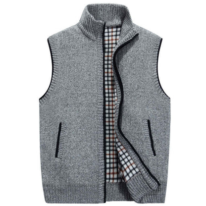 Heren Vest Ge-breid Opstaande Kraag Warm & Stijlvol