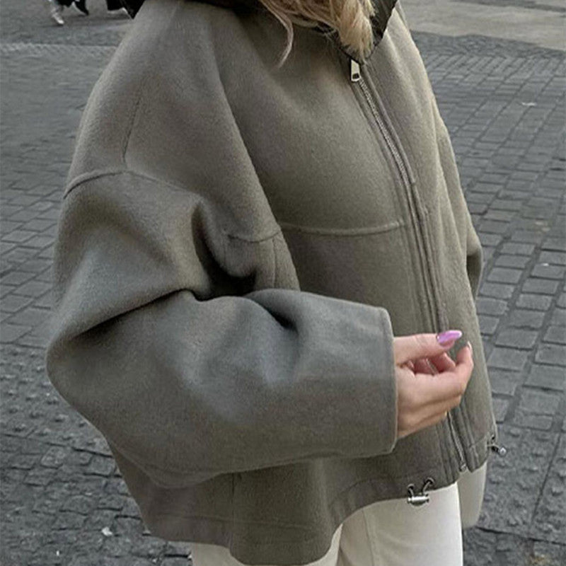 Dames Oversized Jas Capuchon Stoer en Stijlvol