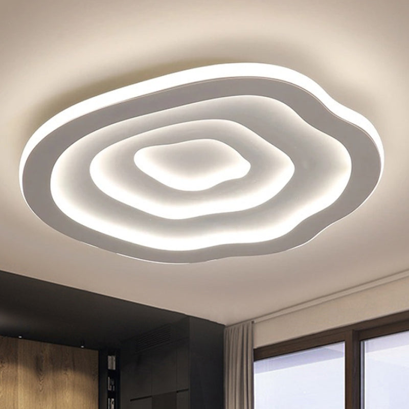 Moderne Ronde LED Plafondlamp met Golvend Reliëf – Scandinavische Sfeerverlichting voor Slaapkamer en Hal