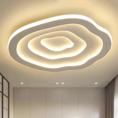 Moderne Ronde LED Plafondlamp met Golvend Reliëf – Scandinavische Sfeerverlichting voor Slaapkamer en Hal