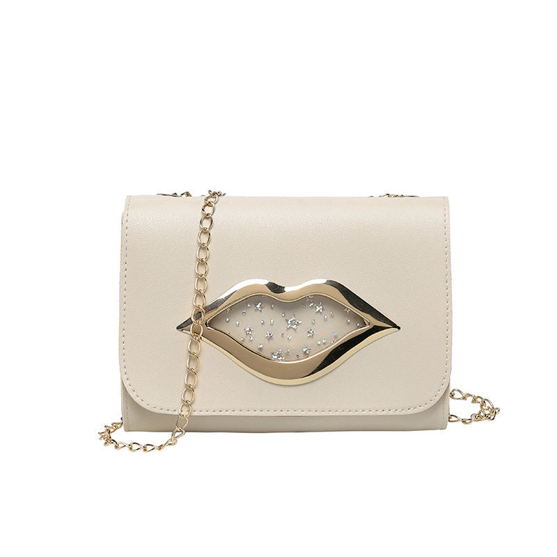 Dames Schouder tas met Ketting en Lippenstift Detail Stijlvol - StudioMarella