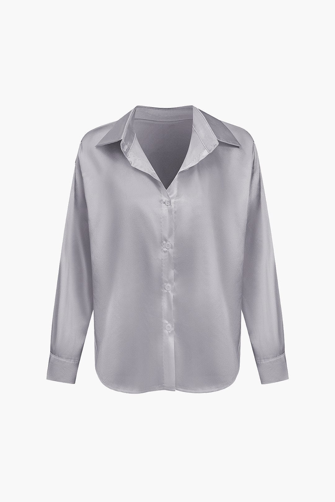 Vrouwelijke Blouse van Satijn Lang Mouw Elegant Model