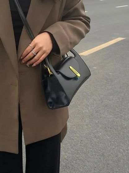 Kleine Schoudertas Zwarte Stijl Dagmar Model