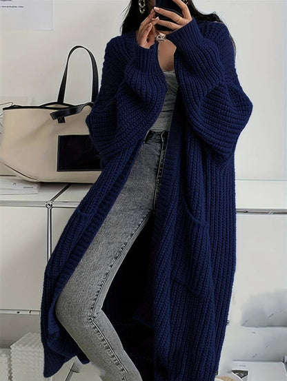 Dames Vest Lange Gebreide Stijlvol Trendy