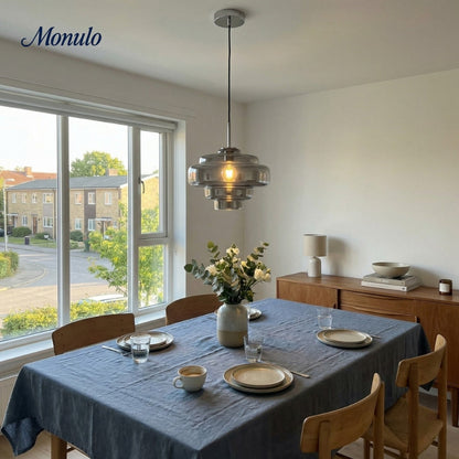 Gekleurde Glazen Hanglamp met Verstelbare Ophanging – Moderne Lichtpunt voor Eetkamer Keuken Woonkamer