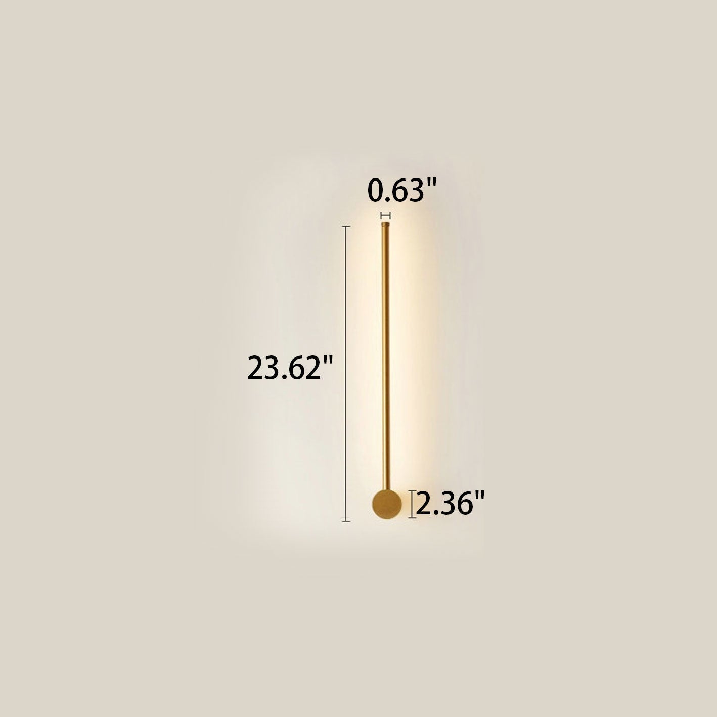 Wandlamp LED Staf Aluminium Zwart Goud 60cm 80cm Woonkamer Slaapkamer Studeerkamer Lijnlamp Minimalistisch Modern Sfeerlamp