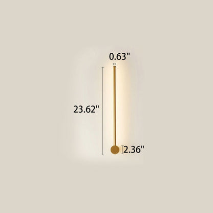 Wandlamp LED Staf Aluminium Zwart Goud 60cm 80cm Woonkamer Slaapkamer Studeerkamer Lijnlamp Minimalistisch Modern Sfeerlamp