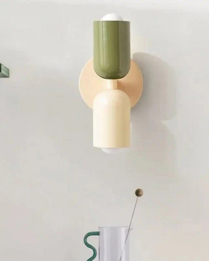 Wandlamp Dubbele Ronde Kap Zwart Frame Warm Sfeerlicht Slaapkamer Woonkamer Gang Minimalistische Wandverlichting Modern Japandi Scandinavisch Interieur