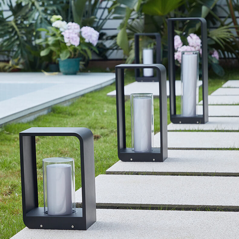 Led tuinlamp voor buiten – vierkante moderne buitenlamp met warm licht
