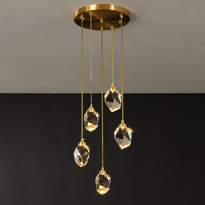 Hanglamp Glas Metaal Goud Verstelbaar Eettafel Woonkamer Keukeneiland Druppelvorm Designlamp Sfeerverlichting