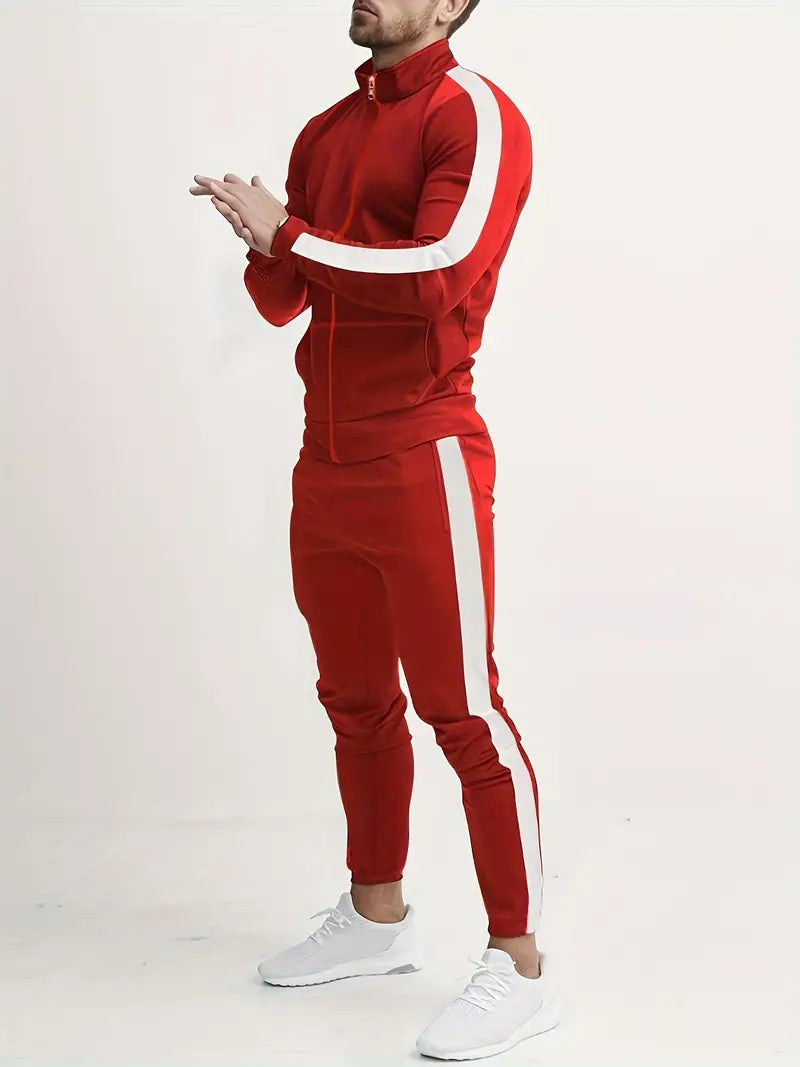 Heren Sportoutfit 2-Delig Trainingspak Comfortabel