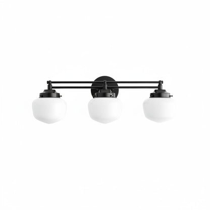 Globe Wandlamp Klassieke Badkamer Schoolhouse Verlichting Mat Opaal Glas voor Spiegel en Wastafel