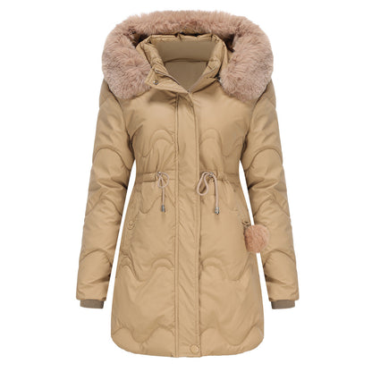 Dames Winterjas Warm en Gewatteerd met Afneembare Capuchon