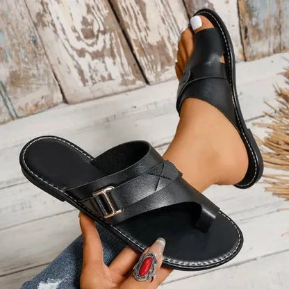 Orthopedische Leren Sandalen met Voetgewelfsteun en Hallux Valgus Correctie Dames Comfortsandalen Retro Stijl