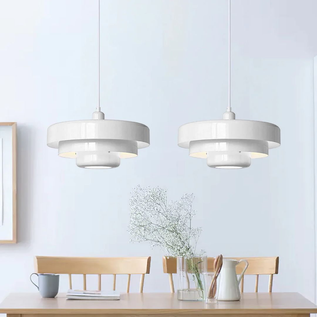 Hanglamp Metaal Gelaagd Ø35cm Oranje E27 Eettafel Woonkamer Retro Design Verlichting Industrieel Modern