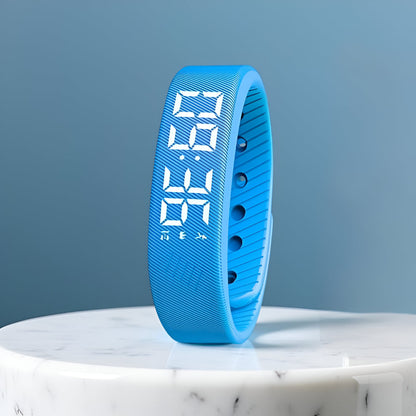 Digitaal LED Sporthorloge met Siliconen Band Waterdicht Licht Dames Heren Unisex Training Fitness Dagelijks Gebruik USB Oplaadbaar