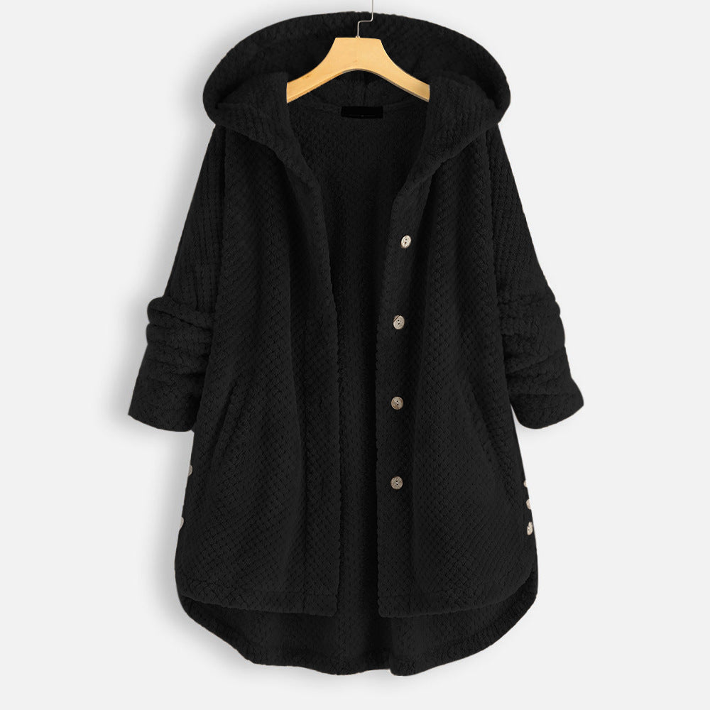 Zachte Fleece Badjas voor Dames met Capuchon