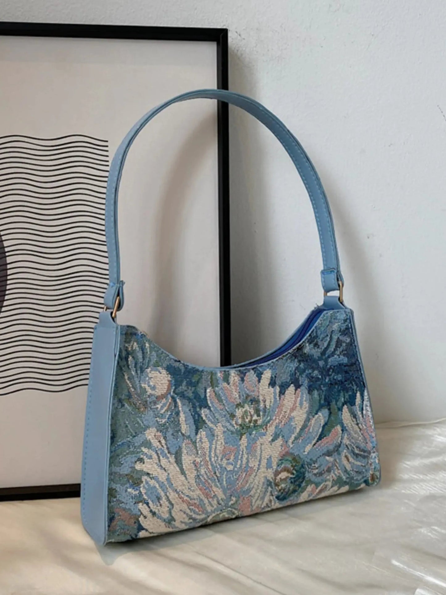 Bloemen Schoudertas Vintage Tapisserie Stijl