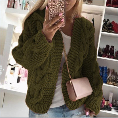 Dames Vest Gebreid Kabelpatroon Stijlvol Warm