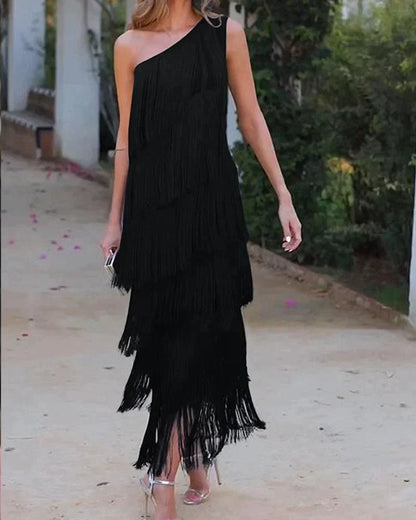 Dames Jurk Boho Stijl met Franjes Zomer
