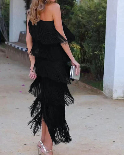 Dames Jurk Boho Stijl met Franjes Zomer