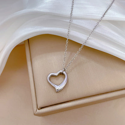 Dames Ketting Zilveren Hartjes Simpel Design