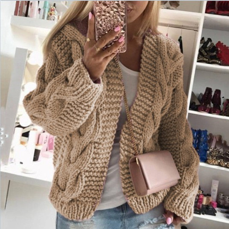 Dames Vest Gebreid Kabelpatroon Stijlvol Warm