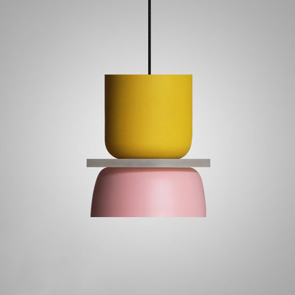 Moderne Hanglamp Macaron LED Metalen Kom Ø18-30cm Geel Roze Grijs Groen Blauw Oranje