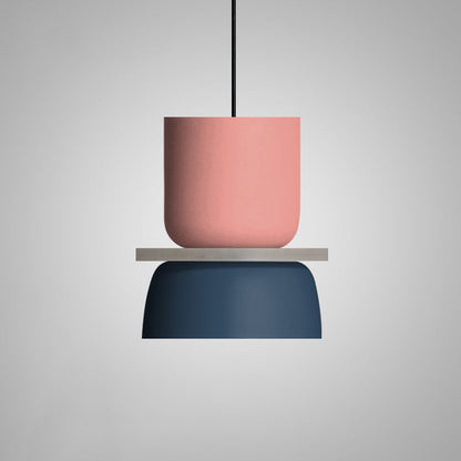 Moderne Hanglamp Macaron LED Metalen Kom Ø18-30cm Geel Roze Grijs Groen Blauw Oranje