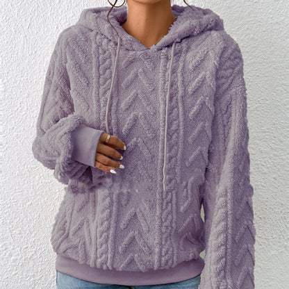 Dames Hoodie Zacht Geometrisch Patroon Warm en Comfortabel