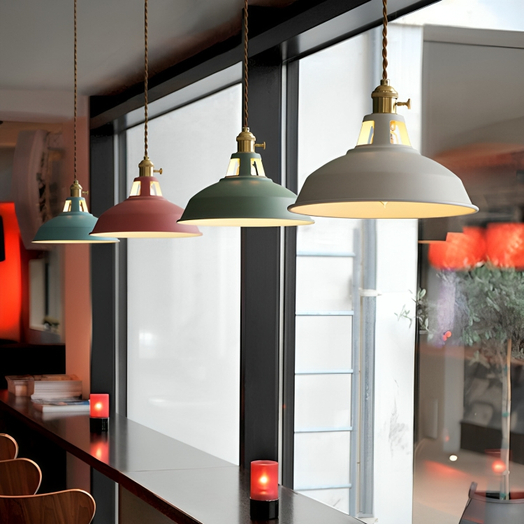 Retro Metalen Hanglamp 1-Lichts voor Eetkamer en Restaurant – Industriële Stijl Verlichting met Verstelbare Ketting