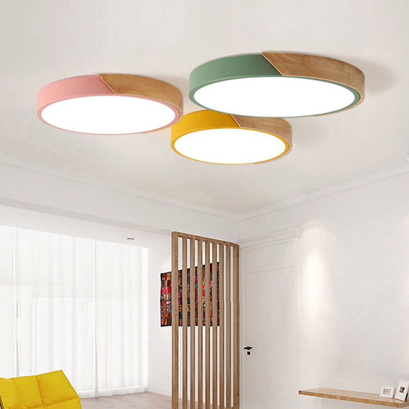 Ronde LED-Plafondlamp Acryl Metaal 30cm 18W 220V Dimbaar Moderne Inbouwlamp Slaapkamer Woonkamer Kantoor Energiezuinig Stijlvol