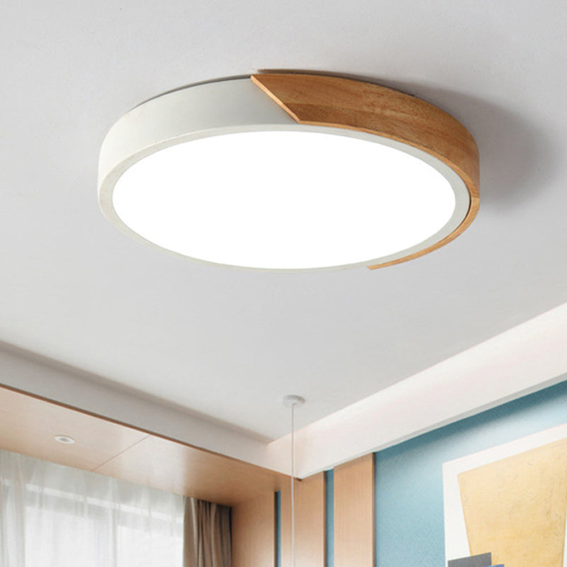 Moderne Plafondlamp Rond Acryl voor Slaapkamer Wit Grijs Groen Roze Geel Blauw Zwart LED Flush Mount Verlichting 30cm 40cm 50cm 60cm
