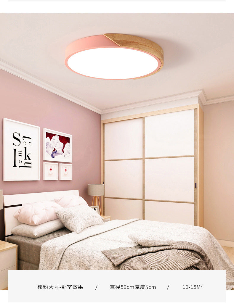 Moderne Plafondlamp Rond Acryl voor Slaapkamer Wit Grijs Groen Roze Geel Blauw Zwart LED Flush Mount Verlichting 30cm 40cm 50cm 60cm