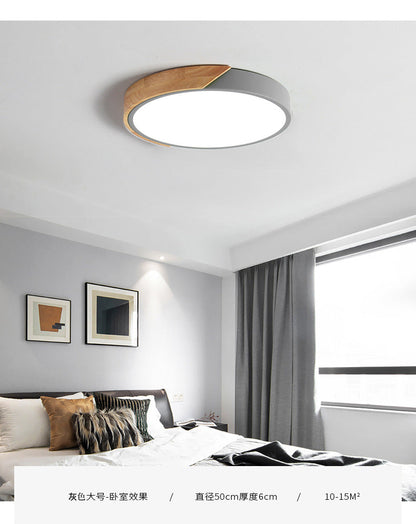 Moderne Plafondlamp Rond Acryl voor Slaapkamer Wit Grijs Groen Roze Geel Blauw Zwart LED Flush Mount Verlichting 30cm 40cm 50cm 60cm