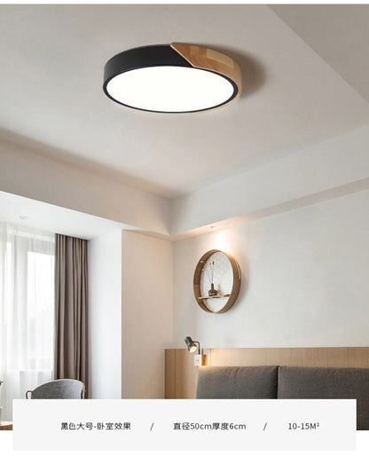 Moderne Plafondlamp Rond Acryl voor Slaapkamer Wit Grijs Groen Roze Geel Blauw Zwart LED Flush Mount Verlichting 30cm 40cm 50cm 60cm