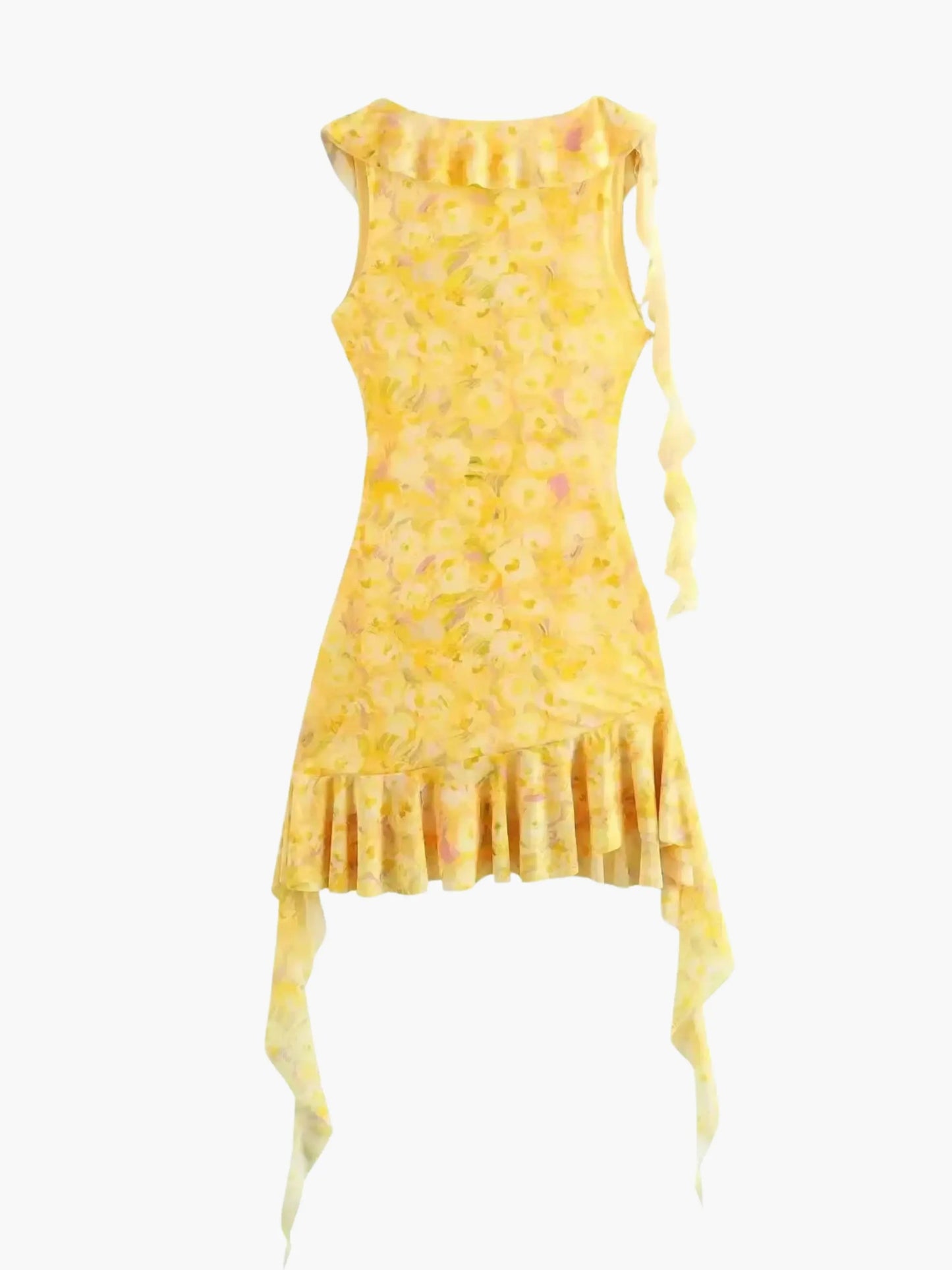 Bloemenminikleed met Rokjes en Vrouwelijke Stijl