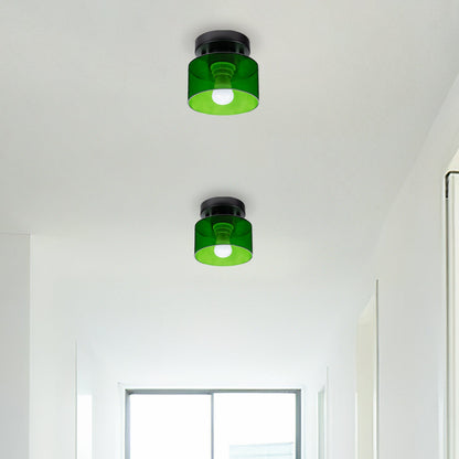 Plafondlamp Glas Retro E27/E26 Amber Keuken Hal Woonkamer Rond Design Sfeerverlichting Vintage Stijl