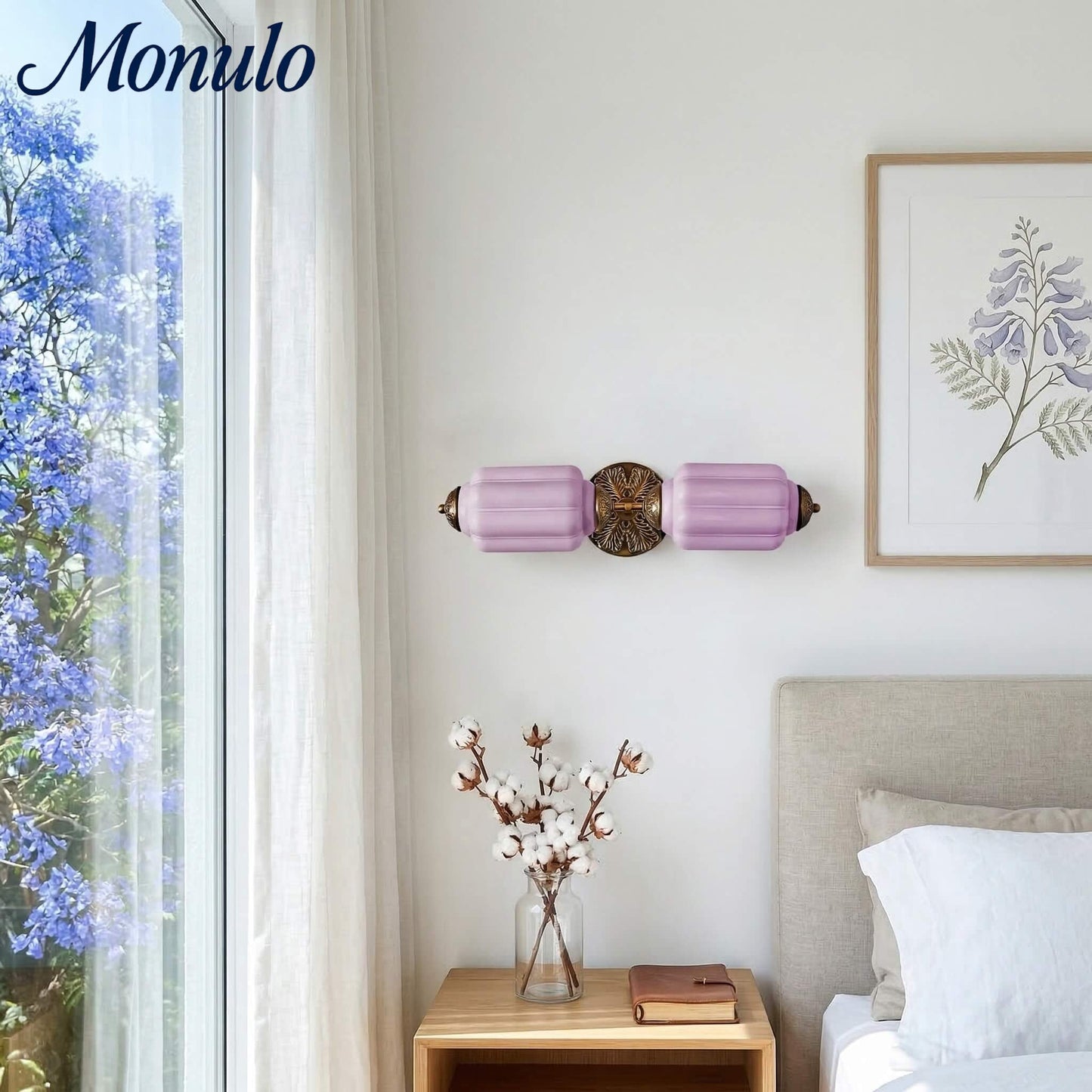 Eloise Vintage Scalloped Milk Glass Wall Sconce - Modern Accent Lighting for Bathroom and Bedroom