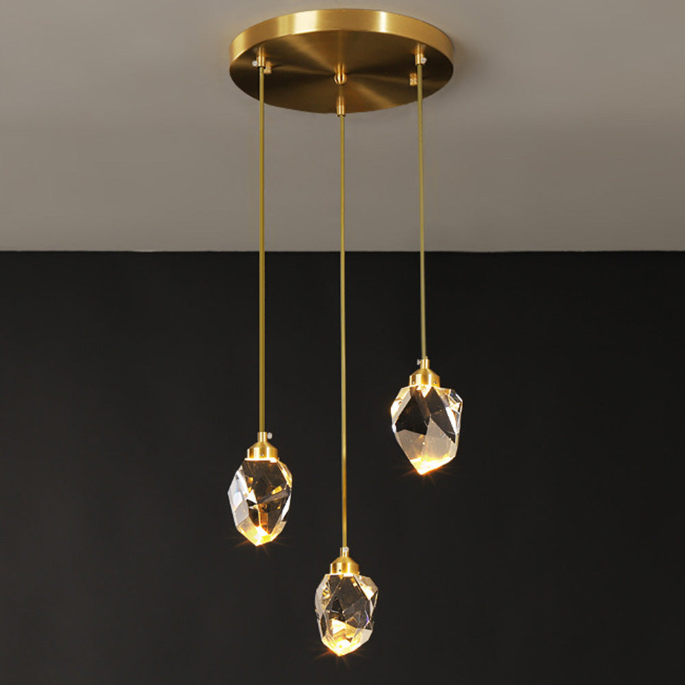 Hanglamp Glas Metaal Goud Verstelbaar Eettafel Woonkamer Keukeneiland Druppelvorm Designlamp Sfeerverlichting