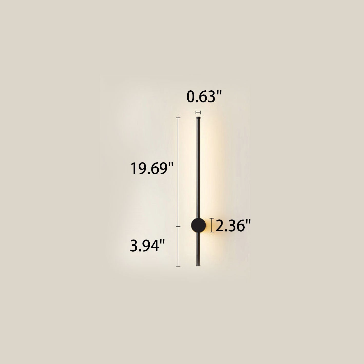 Wandlamp LED Staf Aluminium Zwart Goud 60cm 80cm Woonkamer Slaapkamer Studeerkamer Lijnlamp Minimalistisch Modern Sfeerlamp