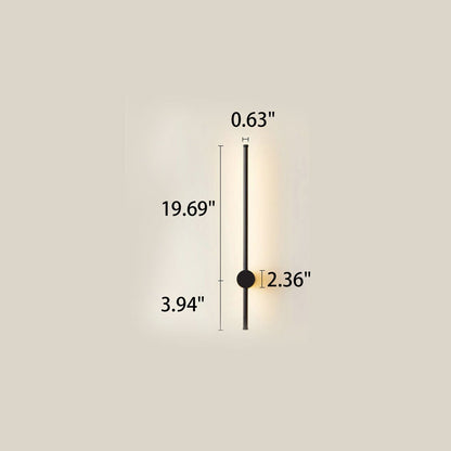 Wandlamp LED Staf Aluminium Zwart Goud 60cm 80cm Woonkamer Slaapkamer Studeerkamer Lijnlamp Minimalistisch Modern Sfeerlamp