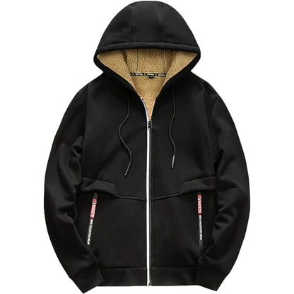 Heren Fleece Hoodie met Rits en Zachte Binnenvoering