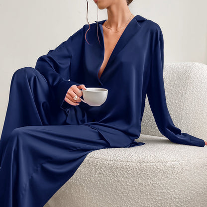 Dames Pyjama Set Satijn Zacht Luxe Slaapkleding