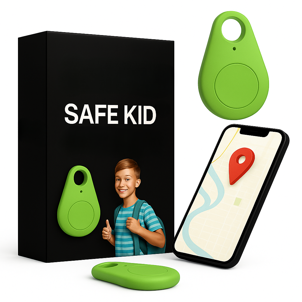 GPS Tracker Schooltas Waterdicht Real-Time Locatie SOS-Knop Klein Licht Oplaadbaar met Draagtasje