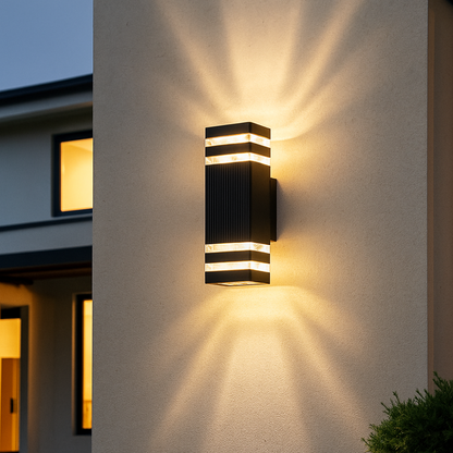 Buiten Wandlamp Up Down Gevelverlichting Waterdicht IP65 E27 Zwart