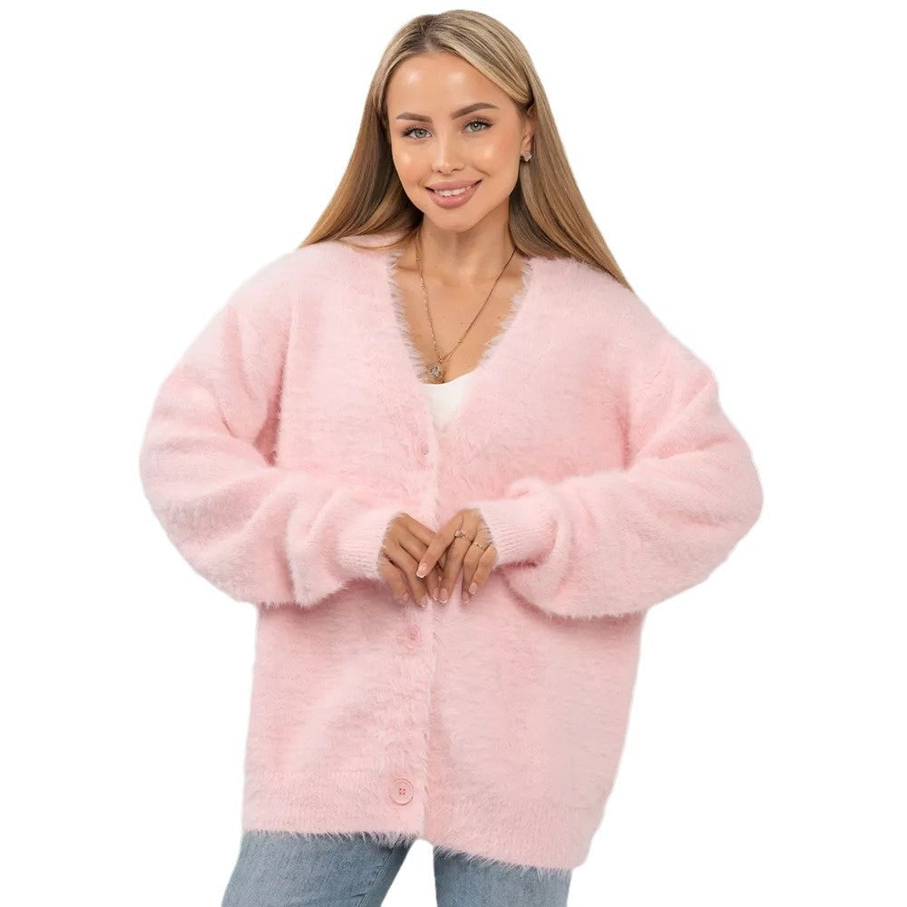 Dames Vest Gebreid Warme V-hals Trui