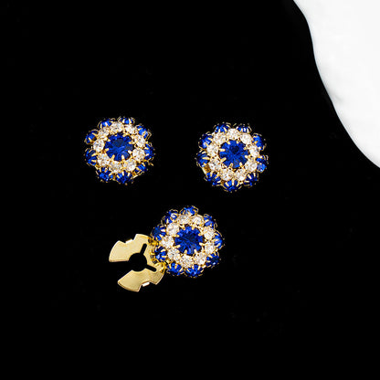 Dames Sierknopen met Steentjes Glitter Luxe Look