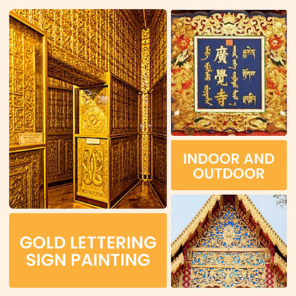 Metallic Bladverf met Penseel – Premium Goud en Zilver Metaaleffect voor Creatieve Projecten – Waterbasis Decoratieverf 200g