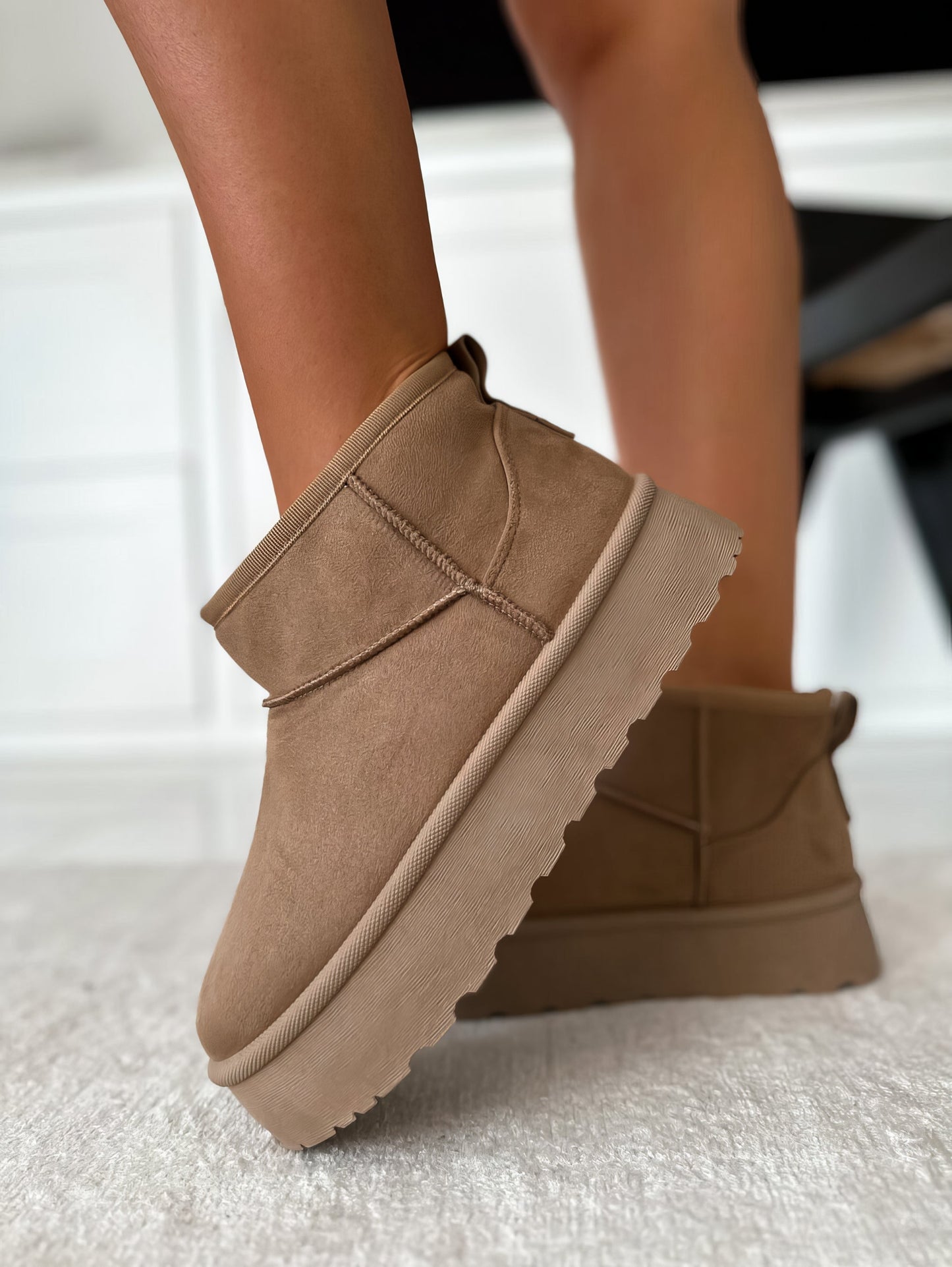 Vrouw Laarzen Comfortabele Boots Zacht Leer